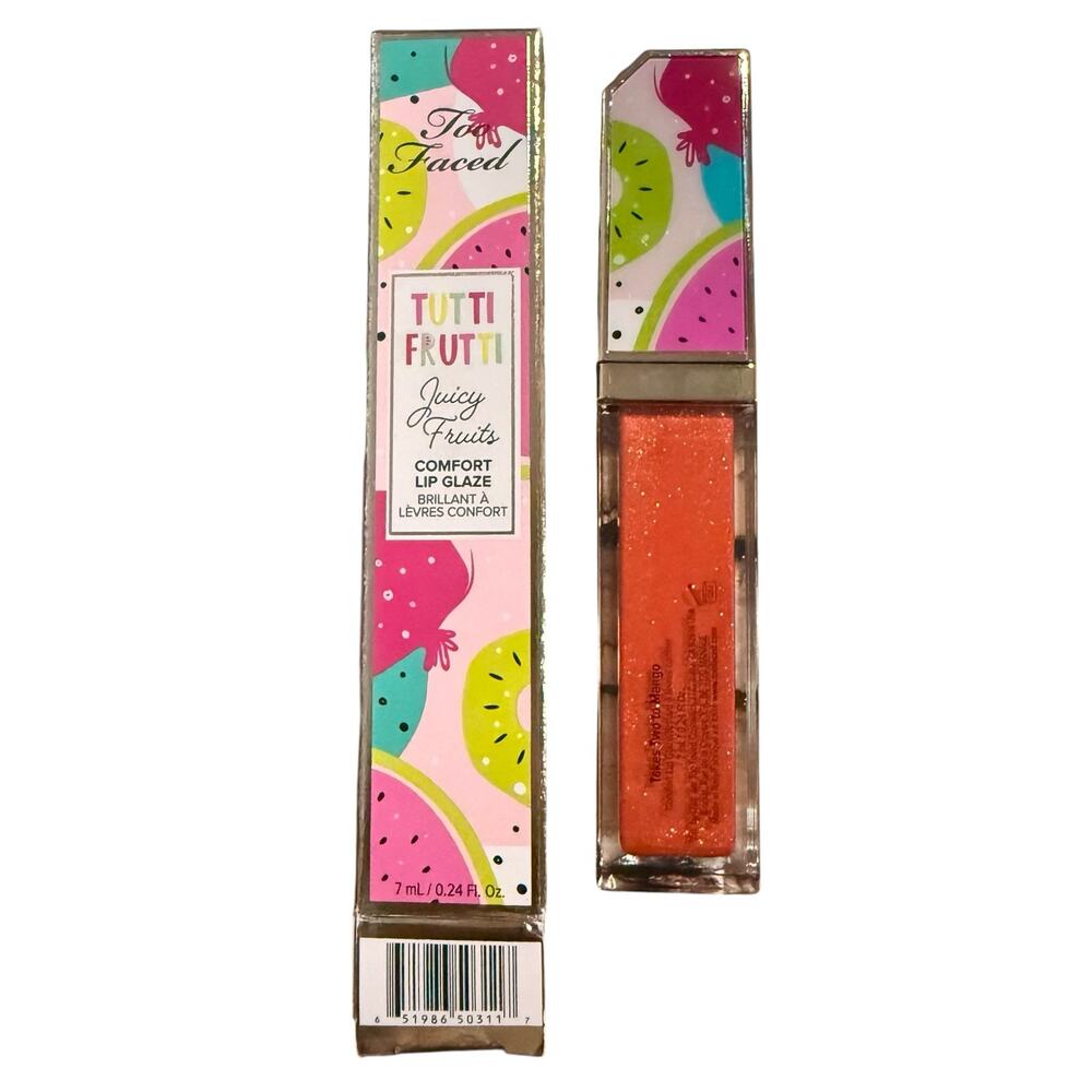 Too Faced Tutti Frutti Lip Glaze Takes Two To Mango 0.24 fl oz New in Box